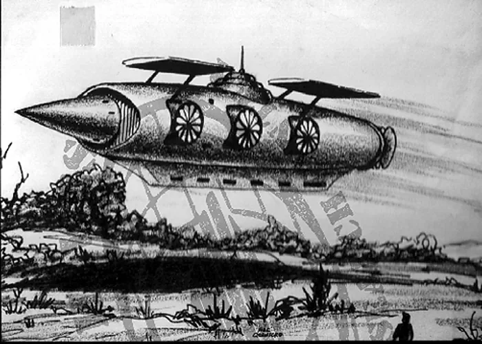 Historical illustration associated with the Aurora airship story