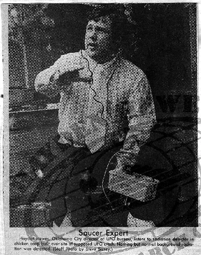 Historical clipping showing investigation work